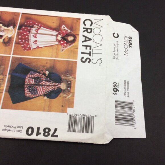 McCall's Crafts Pattern 7810 Angel Dolls with Clothes Seasonal Holiday Uncut - Picture 2 of 11